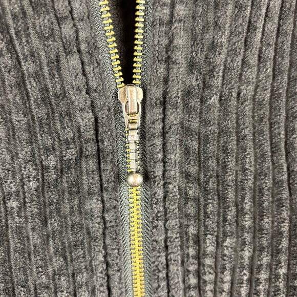 EUC Woolrich Black Zip-up Ribbed Corduroy Teddy Jacket Sz S Petite - Picture 5 of 11